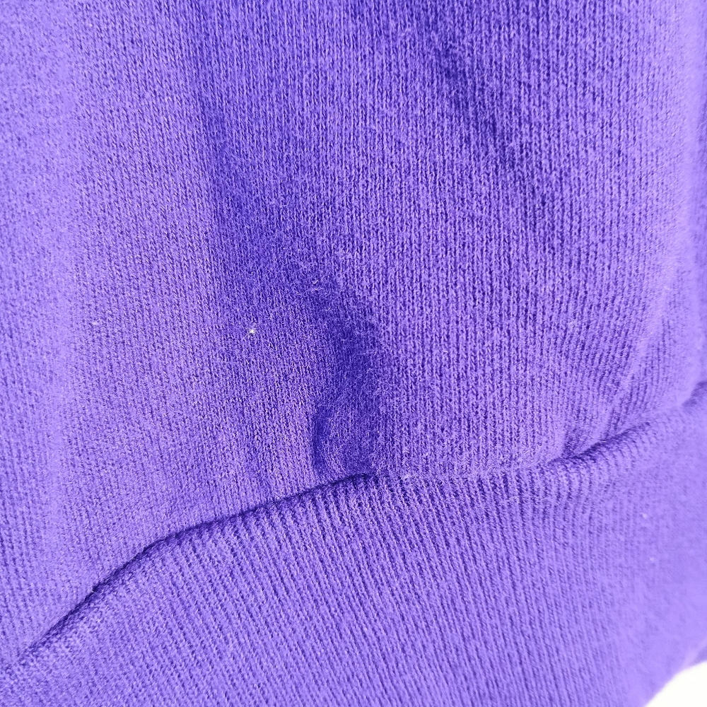Vintage Wisconsin Sweatshirt Men's XL 90s Jerzees Crewneck Purple Graphic Print. - Picture 3 of 12